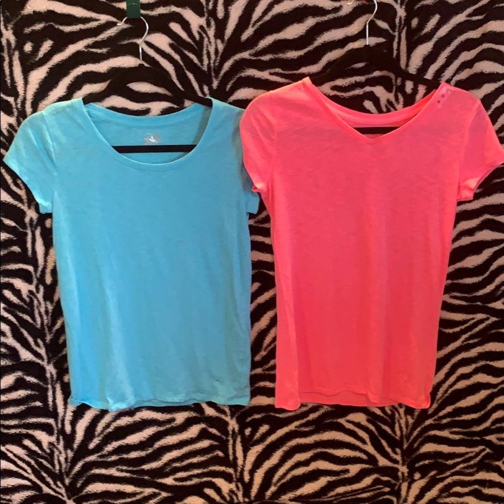two justice short sleeve shirts
